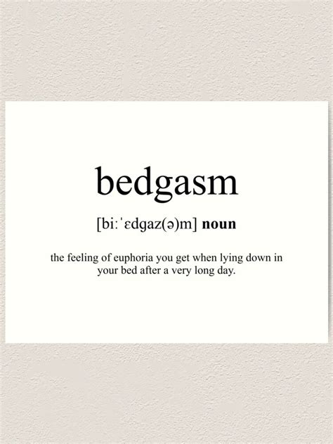 Definition of BEDGASM 